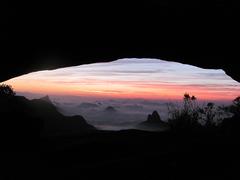 Pedra da Gávea with the cave at ear level resembling the Phoenician Emperor's profile in Rio de Janeiro