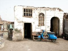 Tomb repurposed as a residence in the City of the Dead, Cairo, Egypt