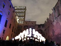 Llum BCN Suspès installation at Plaça del Rei