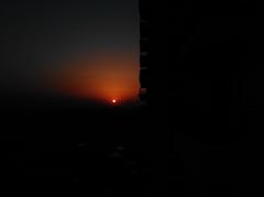 sun setting in Ghaziabad, India