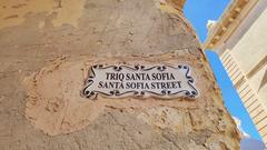 Street sign for Santa Sofia street