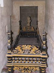 Seventeenth-century death bed at Carmelite Church and Priory in Mdina, Malta