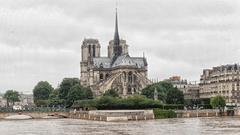 Notre-Dame de Paris during the 2016 Paris flood