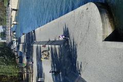 Seine River in Paris with Port de la Tournelle