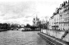 The river Seine in Paris with Notre-Dame Cathedral in the background