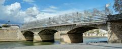 Pont de l'Archevêché in Paris on a sunny day