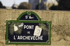 Pont de l'Archevêché in Paris, France