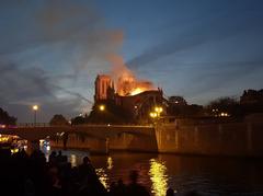 Notre-Dame de Paris fire on April 15, 2019 at 9:21 PM