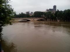 Flood of the Seine River in Paris 2016