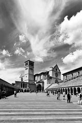 Assisi Basilica di San Francesco night view