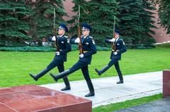 Guards at the Tomb of the Unknown Soldier in Moscow