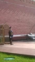 Kremlin regiment soldier at Tomb of the Unknown Soldier in Moscow