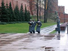 Changing of the guard at the Tomb of the Unknown Soldier in Moscow, January 2007