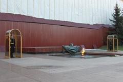 2014 Moscow Tomb of the Unknown Soldier with Eternal Flame and Honor Guard