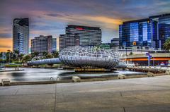 Melbourne cityscape at dusk