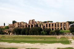 View of Domus Augustana on Palatine Hill from Circus Maximus