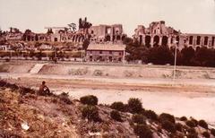 Ruins overlooking the Circus Maximus from the Aventine Hill in 1983