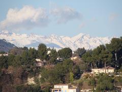 View of the Alps from Saint-Paul de Vence, Alpes-Maritimes, France