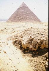 Great Pyramid of Giza under a clear blue sky