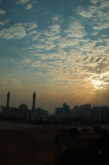 Sunset over a Mosque in Manama, Bahrain