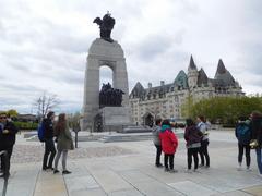 National War Memorial in Canada with statues and arch