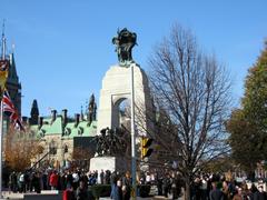 National War Memorial after Remembrance Day ceremonies 2007