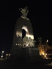 National War Memorial of Canada illuminated at night