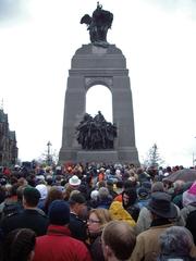 Canadian National War Memorial on Remembrance Day