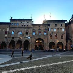 Piazza Santo Stefano in Bologna, with historic buildings and cobblestone square