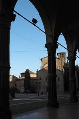 Piazza Santo Stefano in Bologna with Basilica Santo Stefano churches