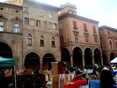 Piazza Santo Stefano square in Bologna, Italy