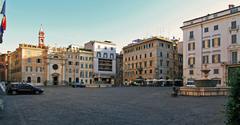 Piazza Farnese in Rome with historic buildings and fountain