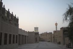 Al Bastakiya Dubai historic district buildings and street view