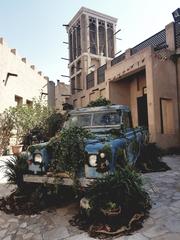 Bastakia in old Dubai with traditional wind towers and narrow lanes