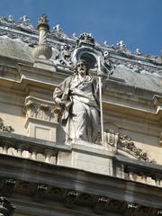 Statue of Saint James on the roof of the Royal Chapel at the Palace of Versailles