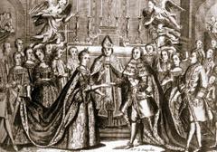 Engraving of the wedding of Louis XVI and Marie Antoinette