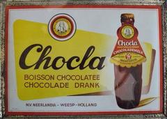 Van Houten chocolate drink advertisement board in Museum Weesp