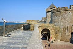 Historical ramparts in France with parts dating back to the 12th century