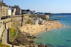 Bonsecours bathing beach below the ramparts