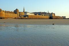 Sunset over St-Malo coastline