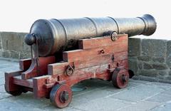 Old cannon along the ramparts of Saint Malo