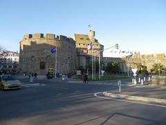 The ramparts of Saint-Malo under a clear blue sky