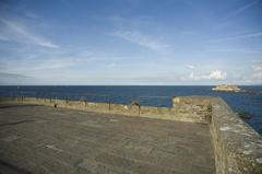 aerial view of Saint-Malo, a fortified city in France's Brittany region