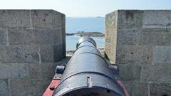 Cannon on the ramparts of Saint Malo