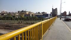 Puente Tacna in Lima cityscape with traffic and buildings