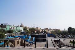 Panoramic view of Parque de la Muralla in Lima, Peru