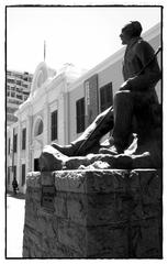 Statue of Jan Smuts at the entrance of Iziko Slave Lodge in Cape Town