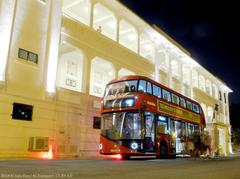 New Routemaster bus showcasing British art at Gillman Barracks, Singapore