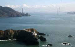 Point Bonita Lighthouse with Golden Gate Bridge in the background