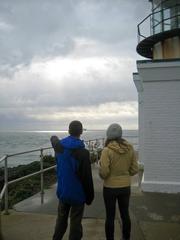 Noah and Monica at Point Bonita Lighthouse in Marin County, California